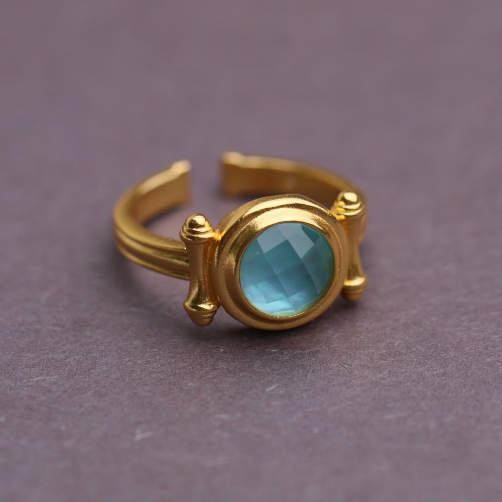 Julie Vos Bamboo Stone Ring Size 7 - Picture 3 of 6